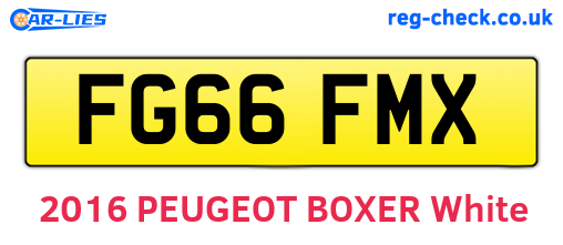 FG66FMX are the vehicle registration plates.