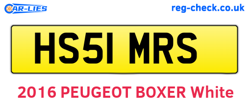 HS51MRS are the vehicle registration plates.