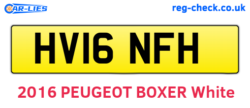 HV16NFH are the vehicle registration plates.