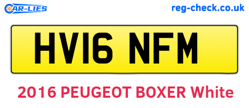 HV16NFM are the vehicle registration plates.