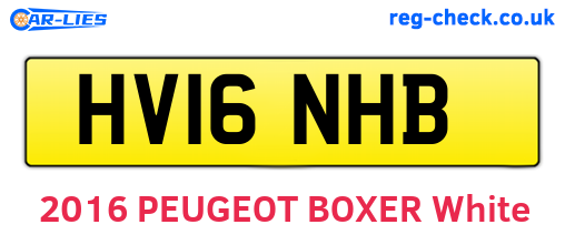 HV16NHB are the vehicle registration plates.