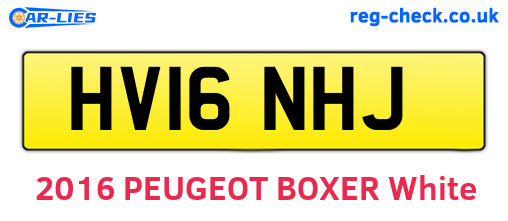 HV16NHJ are the vehicle registration plates.