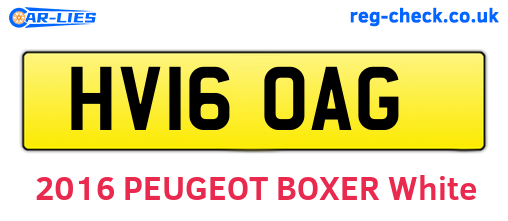 HV16OAG are the vehicle registration plates.