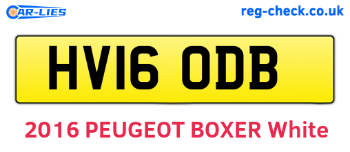 HV16ODB are the vehicle registration plates.