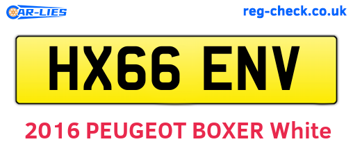 HX66ENV are the vehicle registration plates.
