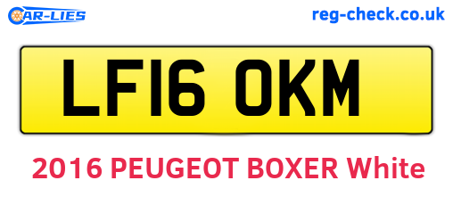 LF16OKM are the vehicle registration plates.