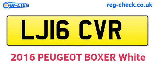 LJ16CVR are the vehicle registration plates.