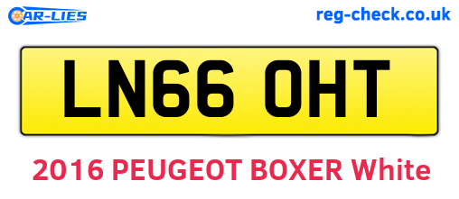 LN66OHT are the vehicle registration plates.