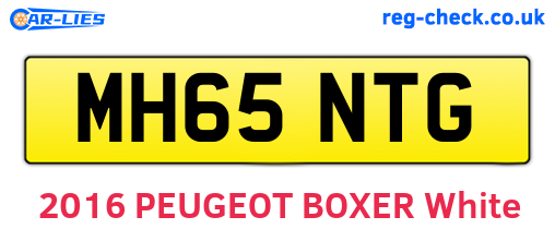 MH65NTG are the vehicle registration plates.