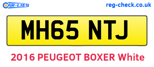 MH65NTJ are the vehicle registration plates.