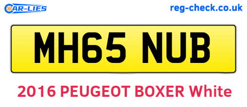 MH65NUB are the vehicle registration plates.