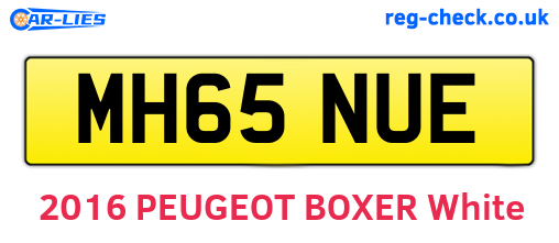 MH65NUE are the vehicle registration plates.