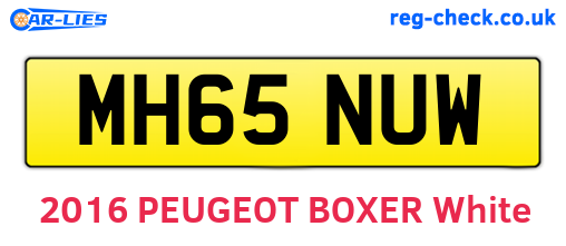 MH65NUW are the vehicle registration plates.