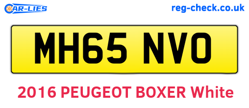 MH65NVO are the vehicle registration plates.