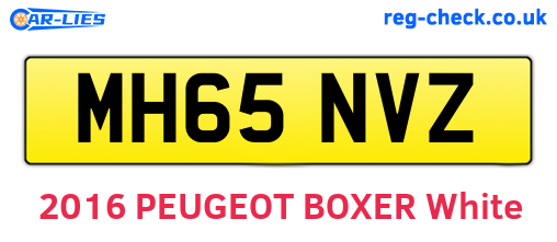 MH65NVZ are the vehicle registration plates.
