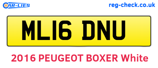 ML16DNU are the vehicle registration plates.
