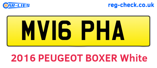 MV16PHA are the vehicle registration plates.