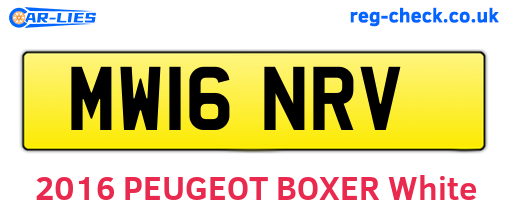 MW16NRV are the vehicle registration plates.