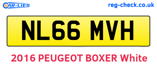 NL66MVH are the vehicle registration plates.