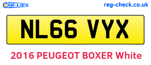 NL66VYX are the vehicle registration plates.
