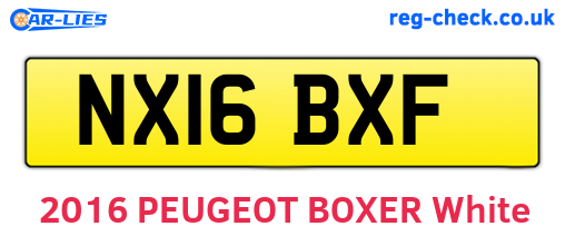 NX16BXF are the vehicle registration plates.