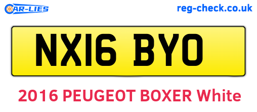 NX16BYO are the vehicle registration plates.