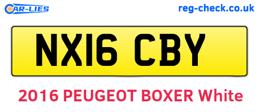 NX16CBY are the vehicle registration plates.