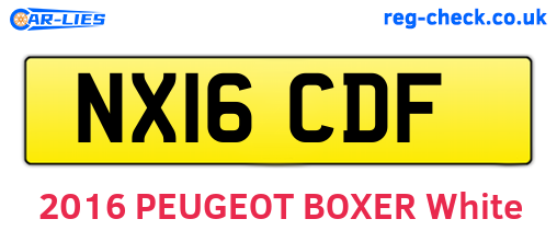 NX16CDF are the vehicle registration plates.