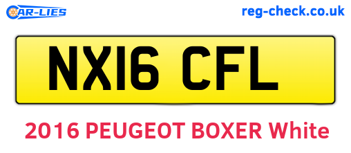 NX16CFL are the vehicle registration plates.