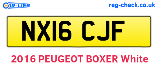 NX16CJF are the vehicle registration plates.