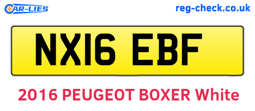NX16EBF are the vehicle registration plates.