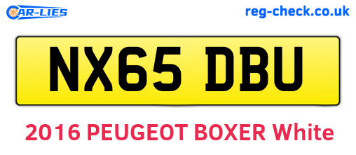 NX65DBU are the vehicle registration plates.