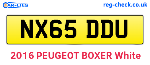 NX65DDU are the vehicle registration plates.