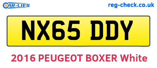 NX65DDY are the vehicle registration plates.