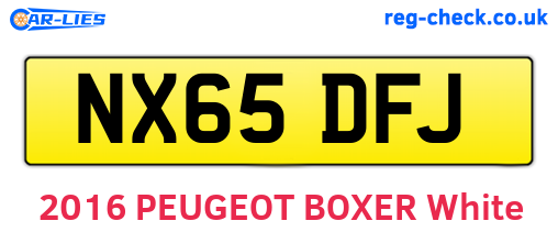 NX65DFJ are the vehicle registration plates.