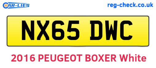 NX65DWC are the vehicle registration plates.