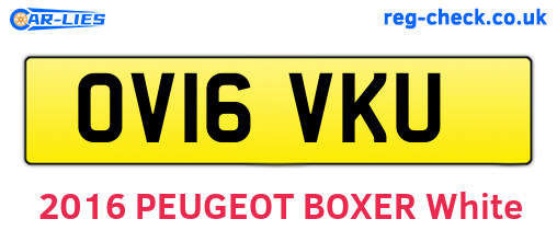 OV16VKU are the vehicle registration plates.