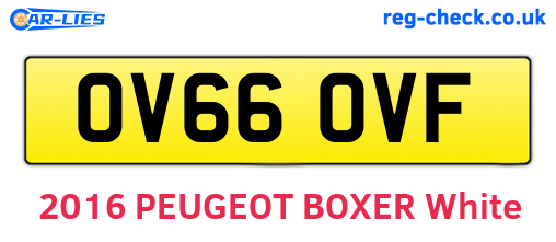 OV66OVF are the vehicle registration plates.