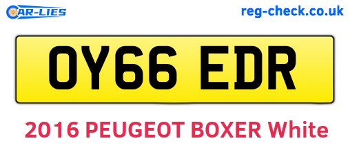 OY66EDR are the vehicle registration plates.