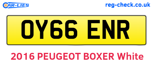 OY66ENR are the vehicle registration plates.