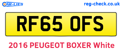 RF65OFS are the vehicle registration plates.