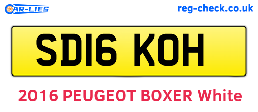 SD16KOH are the vehicle registration plates.