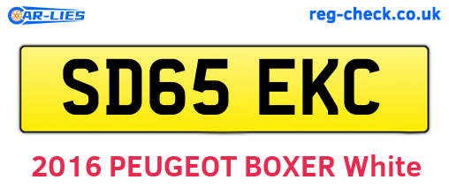 SD65EKC are the vehicle registration plates.