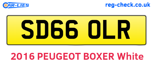 SD66OLR are the vehicle registration plates.
