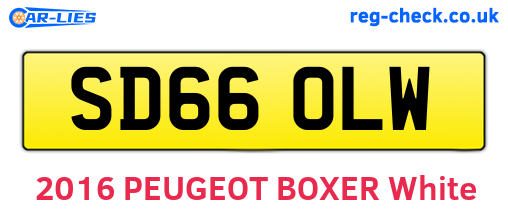 SD66OLW are the vehicle registration plates.