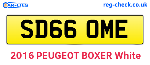 SD66OME are the vehicle registration plates.