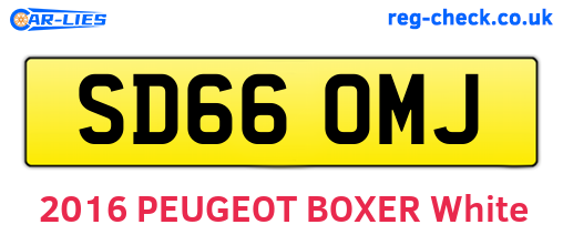 SD66OMJ are the vehicle registration plates.