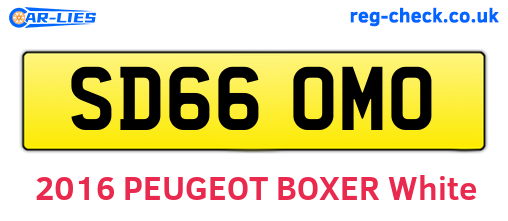 SD66OMO are the vehicle registration plates.