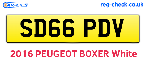 SD66PDV are the vehicle registration plates.