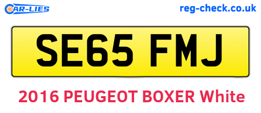 SE65FMJ are the vehicle registration plates.